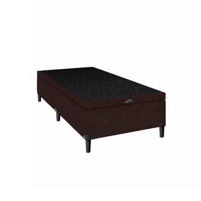 Base para Cama Box Tiba Estrutura Madeira Veludo Marrom Itaflex