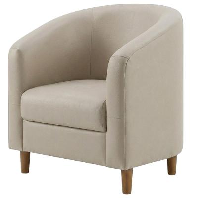 Poltrona Decorativa Aura Courino Pes Madeira Conforto Sala de Estar Milani Movelaria