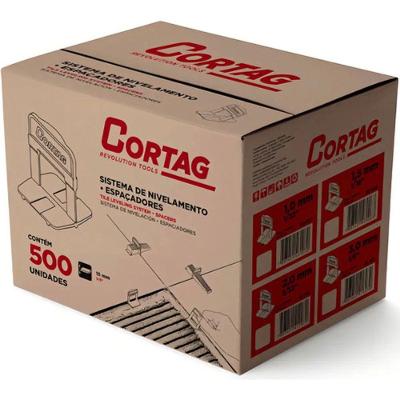 Espaçador Nivelador Cortag Tradicional Reutilizável 1,0MM 500 Peças