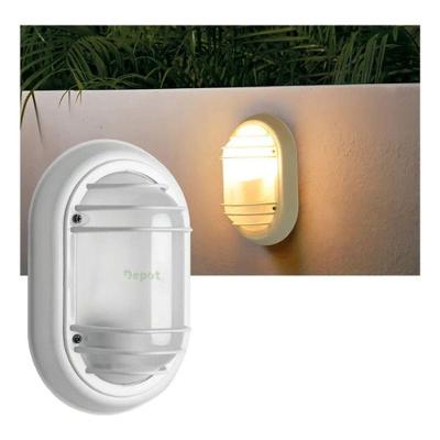 Luminária Tartaruga Suprema Soquete E27 Alumínio e Policarbonato Branco Taschibra