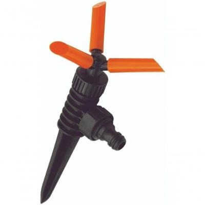 Irrigador de Jardim Base Espiga Circular 3 Jatos Plástico Giro 360 Graus Herc