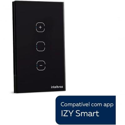 Interruptor Dimmer Touch Smart Wi-Fi EWS 1101 Controle Intensidade Luz Preto Intelbras Bivolt