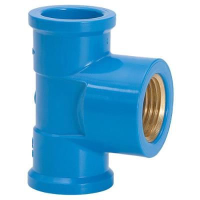 Tê Soldável Bocal Lateral 25mm X 1-2 para Instalações Hidráulicas Latão Azul Amanco
