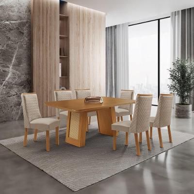 Mesa de Jantar Carolina 6 Lugares Retangular MDF 180CM Moderna