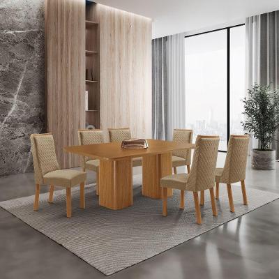Mesa de Jantar Eloise 6 Lugares Retangular MDF 180CM Amadeirado Moderna