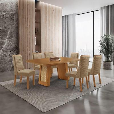 Mesa de Jantar Carolina 6 Lugares Retangular MDF 180CM Moderna