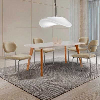 Conjunto Sala de Jantar Mesa Malta 4 Lugares Vidro com Cadeiras Marchezine Moderna
