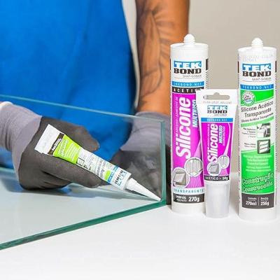Silicone para Construção Acético Adesivo Selante Transparente Tekbond 256g