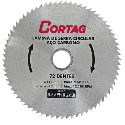 Serra Circular Widea 72 Dentes 110mm 4.3-8 Cortes Finos Madeira Cortag