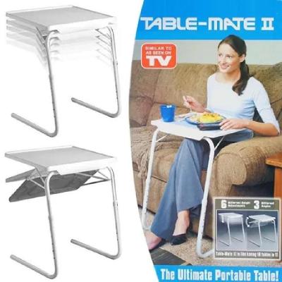 Mesa Dobrável Table Mate Moderno sem Gavetas Aço 52CM Branco Kangur