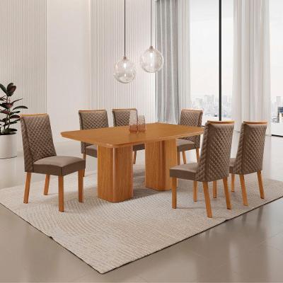 Mesa de Jantar Eloise Yasmin 6 Lugares Retangular MDF 180CM Moderna