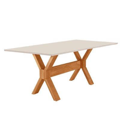 Mesa para Sala de Jantar Star 8 Lugares Retangular MDF 220CM Cinamomo Imbuia Moderna