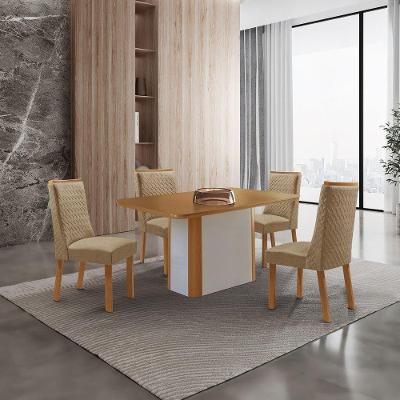 Mesa de Jantar Isadora 4 Lugares Retangular MDF 120CM Amadeirado Moderna