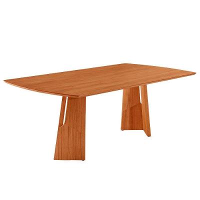 Mesa para Sala de Jantar Florida Tampo Barril Laminado Cinamomo Imbuia Moderna