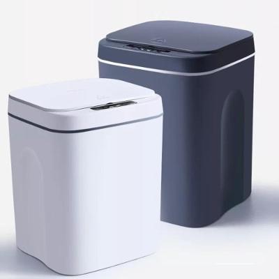 Lixeira Inteligente com Sensor 14L Plástico Abertura Automática Aproximação Vibração Cinza Yeet
