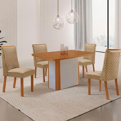 Mesa de Jantar Isadora 4 Lugares Retangular MDF 120CM Amadeirado Moderna