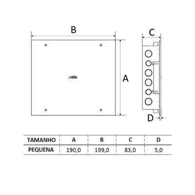 Caixa de Passagem 22865 Instalação Embutir Tampa Reversível Branco Amanco
