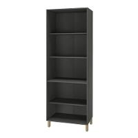 Paneleiro 80Cm 4 Portas Com Vidro Indekes Firenze Chumbo - 2