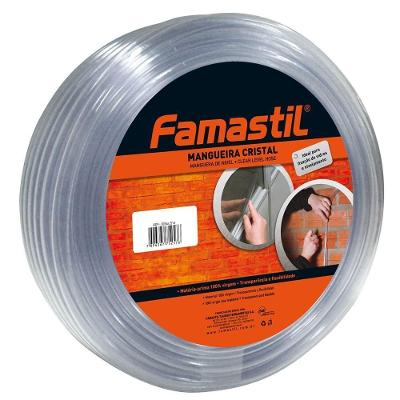 Mangueira Cristal Nível 3-8” X 1,5mm 50m PVC Transparente Visualização Líquido Famastil