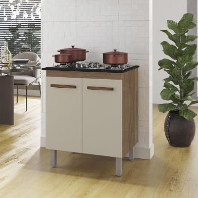Balcão para Cooktop Jade 2 Portas 2 Prateleiras MDP 75CM Off White