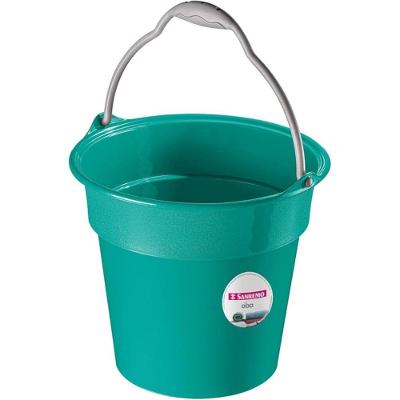 Balde Plástico 610-7 Linha Oba Alça Anatômica Relevo em Ondas 8L Verde Sanremo