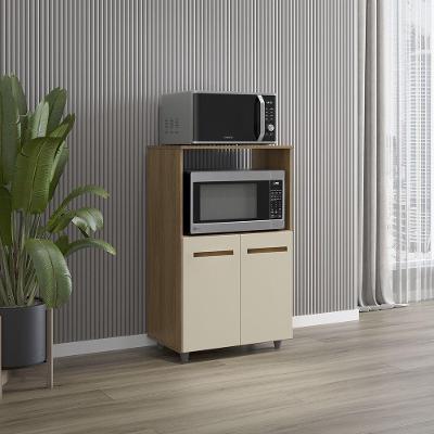 Balcão Multiuso Tais 2 Portas sem Gavetas MDP 60CM Savana Off White Moblis