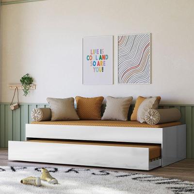 Bicama Onix com Cama Auxiliar MDF-MDP Branco Peternella Móveis 191.9CM