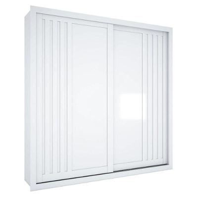Guarda Roupa Casal Versalles 2 Portas 6 Gavetas Branco Absoluto Semi Fosco - Zanzini