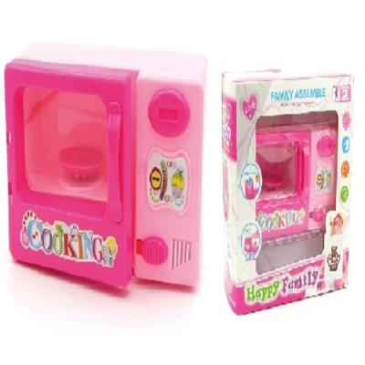 Mini Micro-ondas Infantil Micro-ondas Mania de Casa Brinquedo de Faz de Conta Branco Kangur 15CM