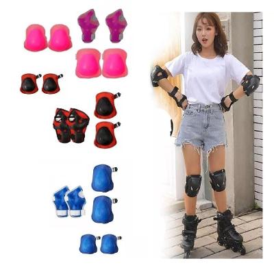 Kit de Proteção Infantil Cotoveleira Joelheira Protetor de Pulso Rosa para Skate Bike Patins Kangur
