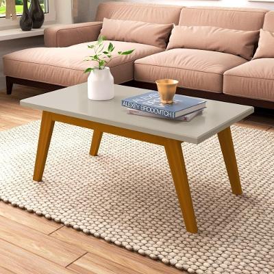 Mesa de Centro TH SHOP Retangular MDP MDF Off White Patrimar Móveis