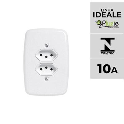 Interruptor e Tomada Linha Ideale 4x2 Dupla 10A 20A INMETRO OEM