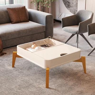 Mesa de Centro Monte da Serra Retangular MDF Off White Bechara Móveis