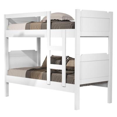 Beliche Solteiro Kassandra com Colchões MDF Branco Basoto Brasil