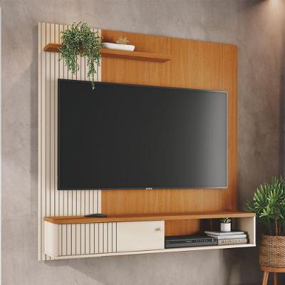Bancada e Mesa de Centro Conjunto de Sala para TV 65 Polegadas MDP Cinamomo Off White Lume