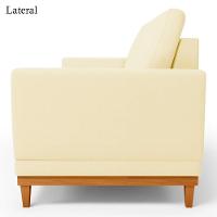 Sofa 2 Lugares 145 Cm Crons Suede Bege Vazzano Bege - 5