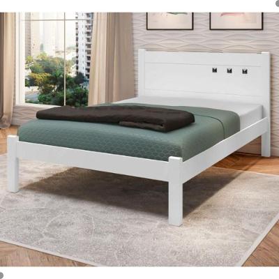 Cama Casal Paola II Design MDF Branco Pintura UV Framar