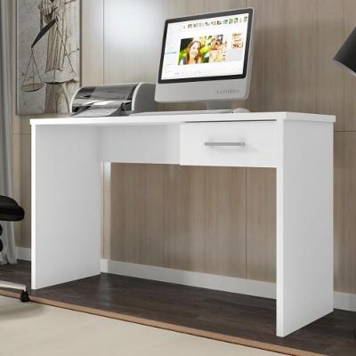 Escrivaninha Élide Moderno 1 Gaveta MDF MDP 127CM Branco Leão