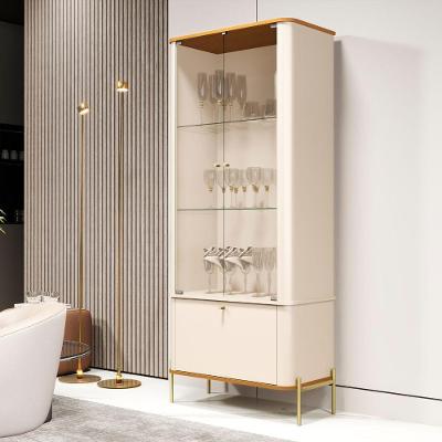 Cristaleira Vista Serena 2 Portas 2 Prateleiras MDF 78CM Off White Nature Bechara Móveis