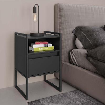 Gaveteiro Ponto Nobre Industrial MDP Perfex Aço Preto Onix com Rodízios Plata Móveis