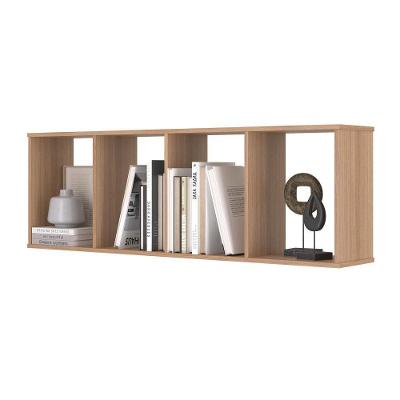 Nicho Conjunto Nichos 4 Compartimento Miami Montana Retangular MDP Amadeirado Plata 4 Peças