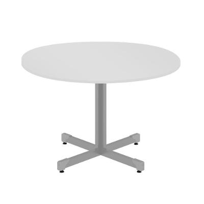 Mesa de Reunião Redonda Mesa de Reunião 1.2 Red Moderno MDP 120CM Branco Plata Móveis