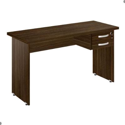 Mesa para Escritório Lumion Moderno 2 Gavetas MDP 120CM Marrom Plata Móveis