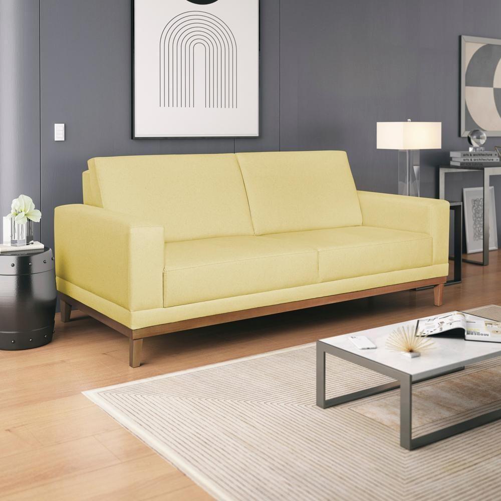 Sofa 2 Lugares 160 Cm Crons Suede Bege Vazzano Bege - 3