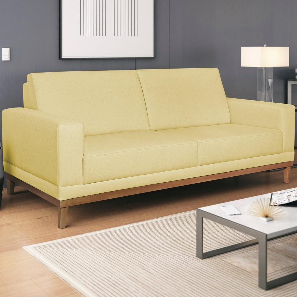 Sofa 2 Lugares 160 Cm Crons Suede Bege Vazzano Bege - 8