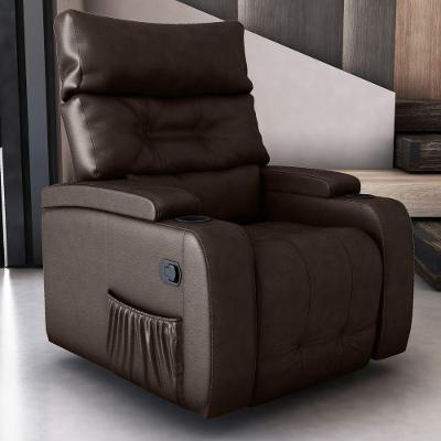 Poltrona Vera Reclinável Giratória Couro Sintético Marrom Matrix