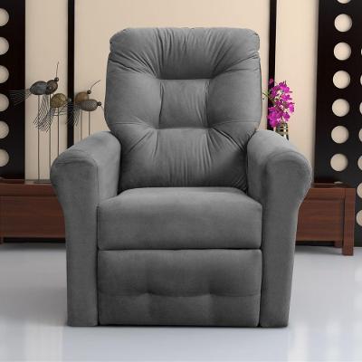 Poltrona Reclinável Versa Suede Conforto Cinza 110kg Matrix