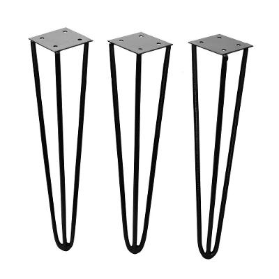 Pe de Ferro para Moveis Combo Stock Hairpin Legs 30CM Preto