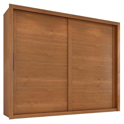 Guarda Roupa Casal Imperador Plus 2 Portas de Correr 6 Gavetas Cinamomo Fosco Zanzini Móveis