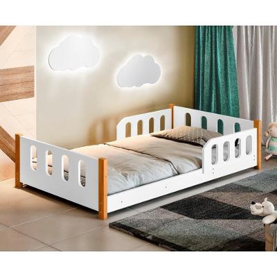 Cama Infantil Mimo Branca com 2 Luminárias Sonhos de Luz MDF Branco